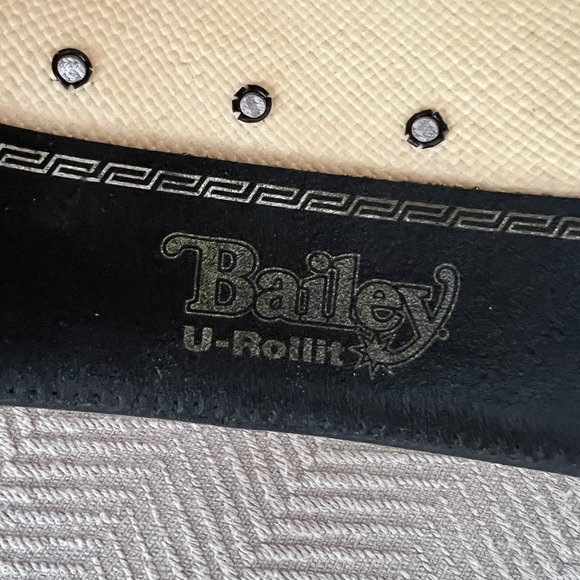 Vintage Bailey Cowboy Hat Western 7 5/8 61 Shantung Panama Straw U-Rollit USA - Picture 15 of 16